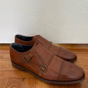 Cole Haan Brown Leather Oxfords with Double Monk Strap